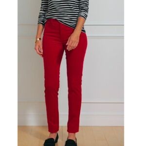Talbots "Corduroy Straight Leg Pant" red sz 18